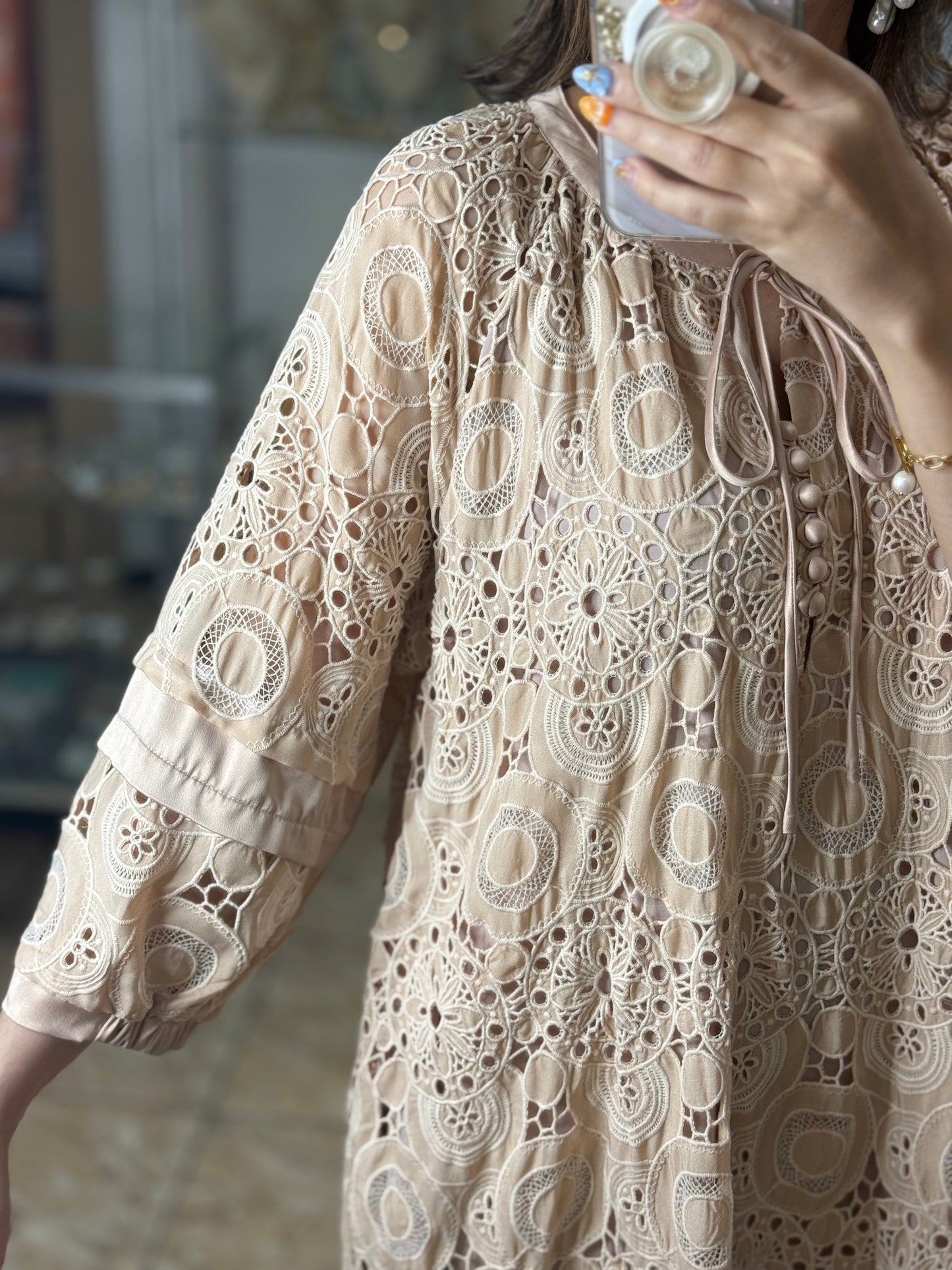 Belisse Embroidered OS Maxi Dress (FINAL SALE)