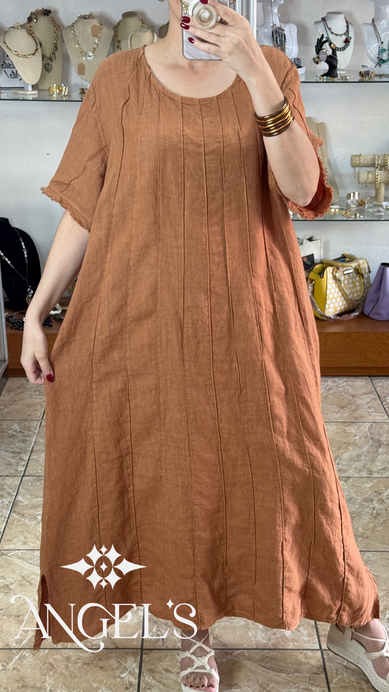 Linen OS Maxi Dress (FINAL SALE)
