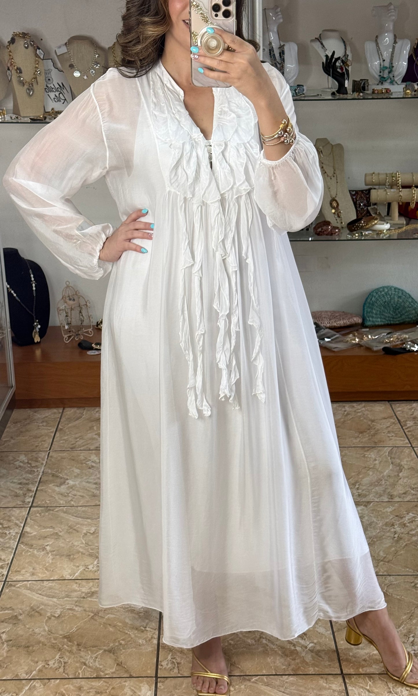 OS Silk Maxi Dress (NO RETURNS OR EXCHANGE)