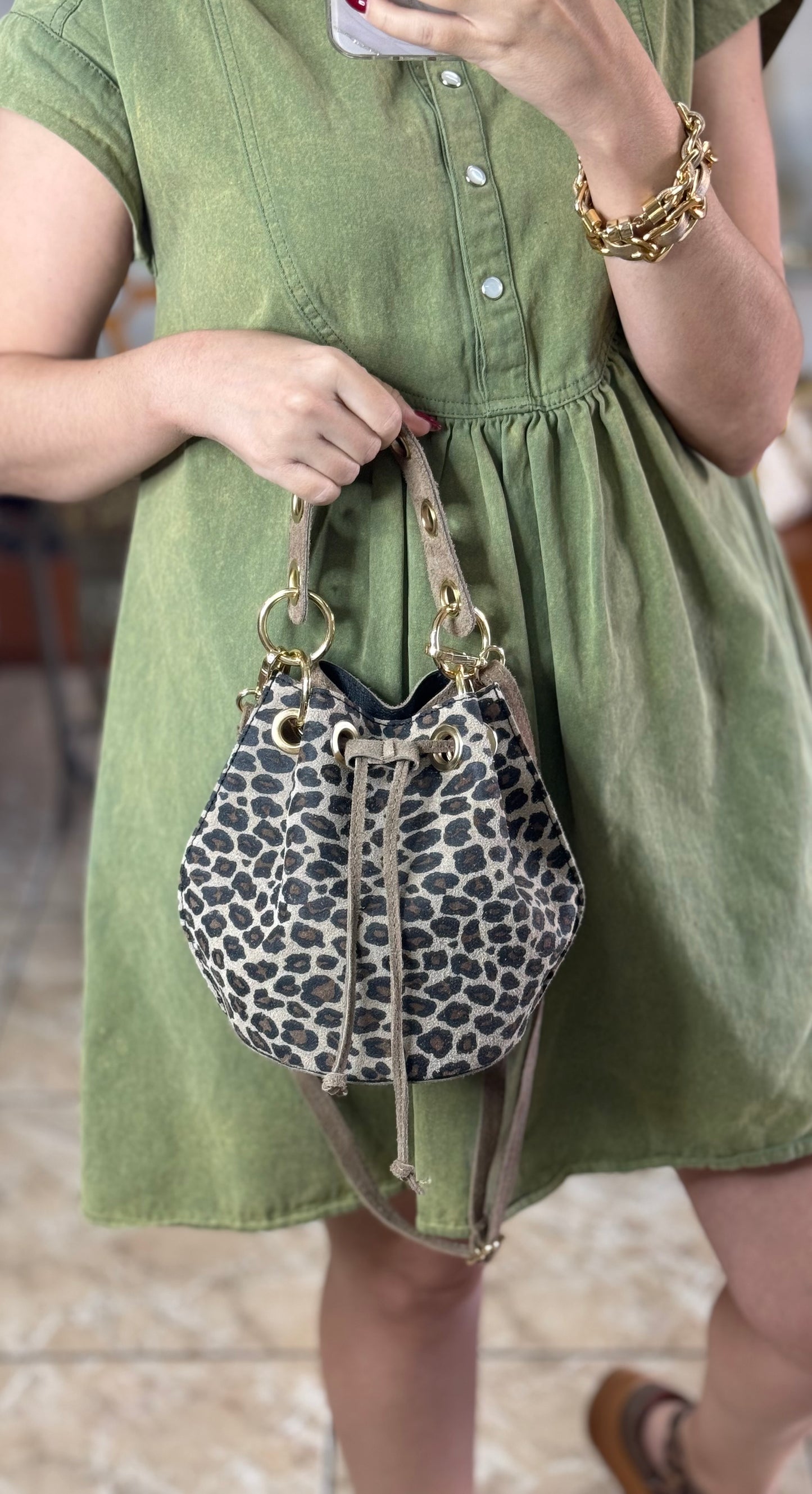 Leopard Bucket Bag (FINAL SALE)