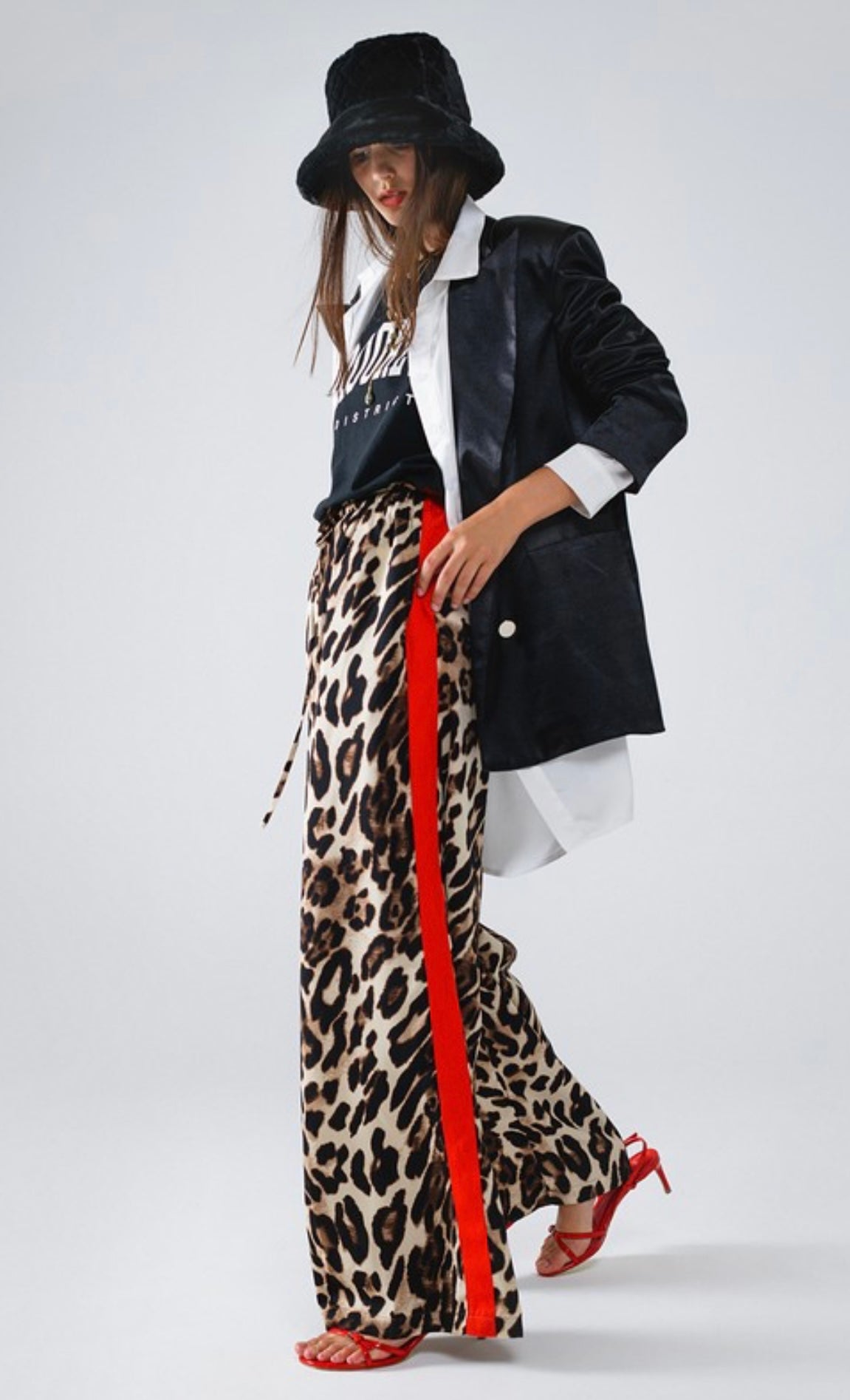 Leopard Red Line Pant