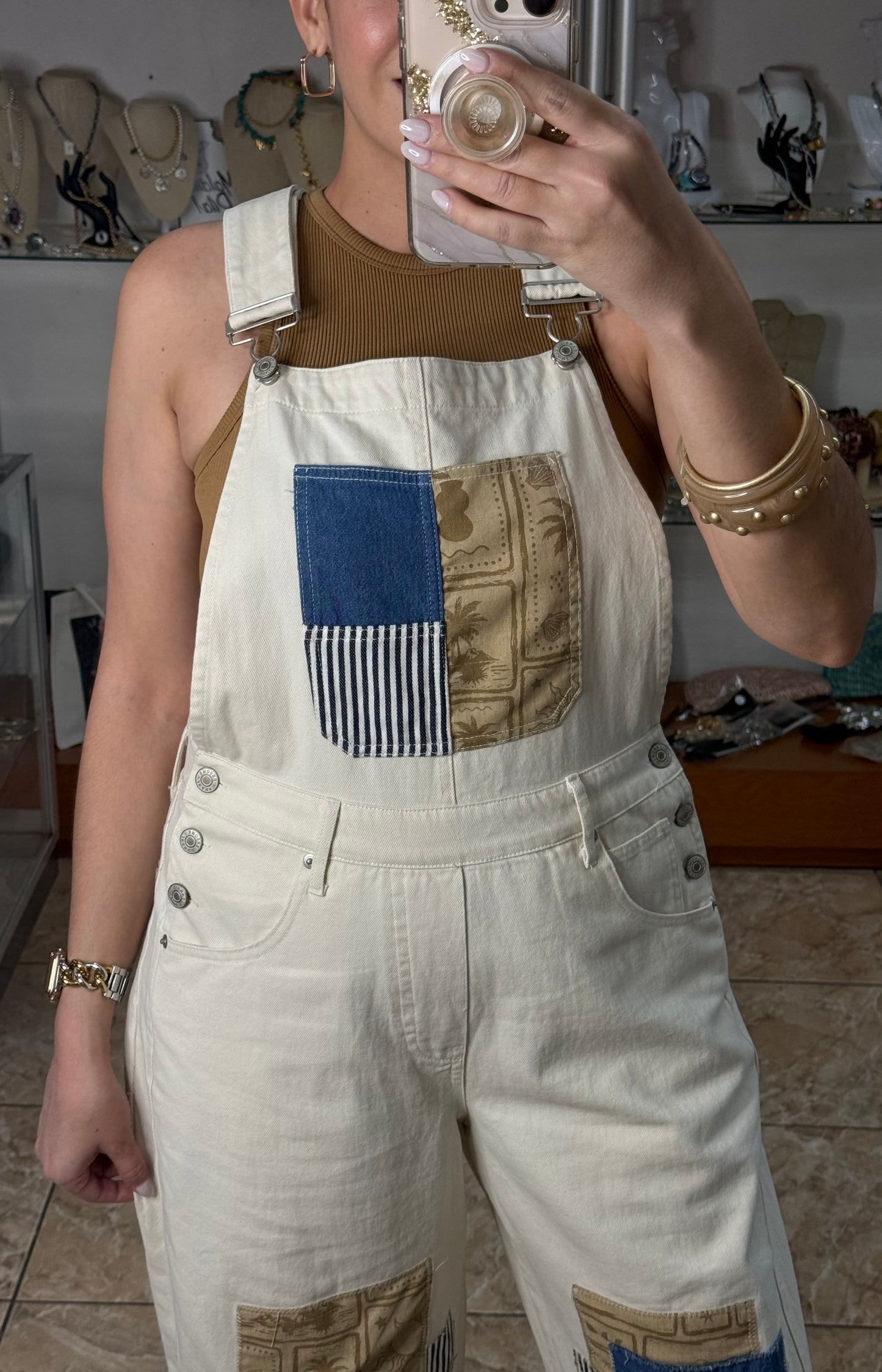 Patches Denim Overall