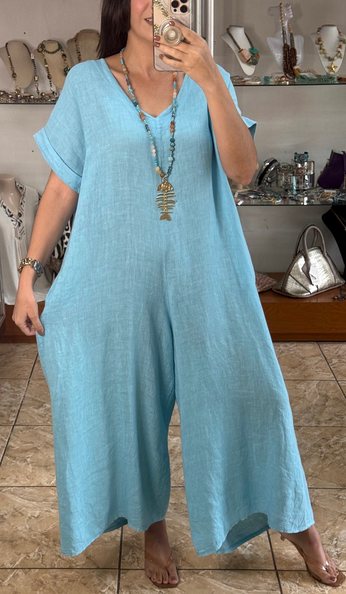 OS Linen Jumpsuit (NO RETURNS OR EXCHANGE)