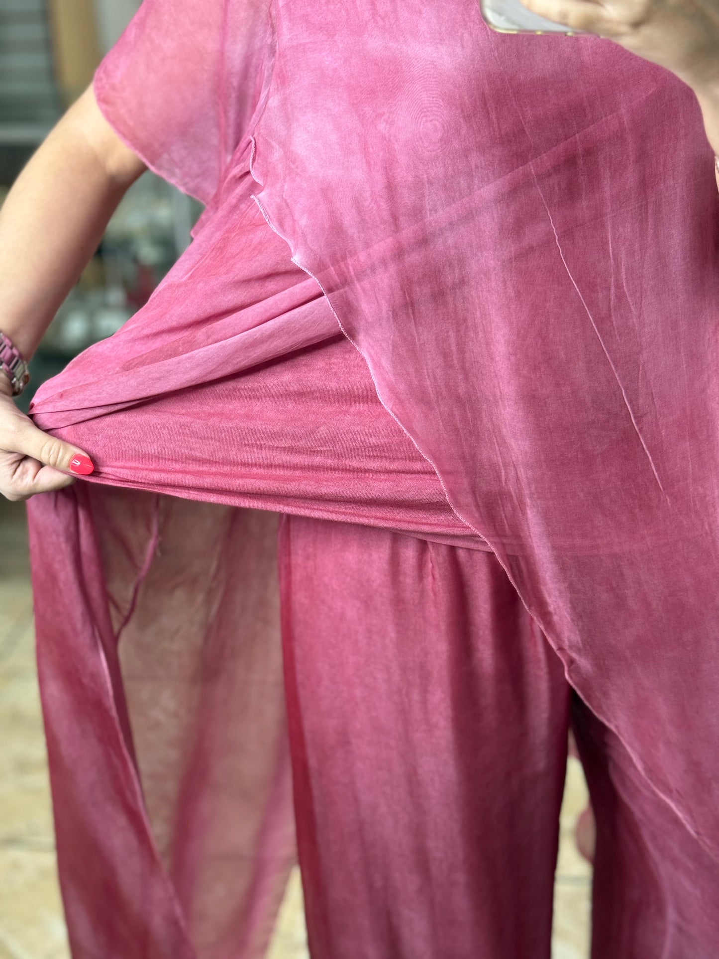 Silk OS Top and Pant Set (NO RETURNS OR EXCHANGE)