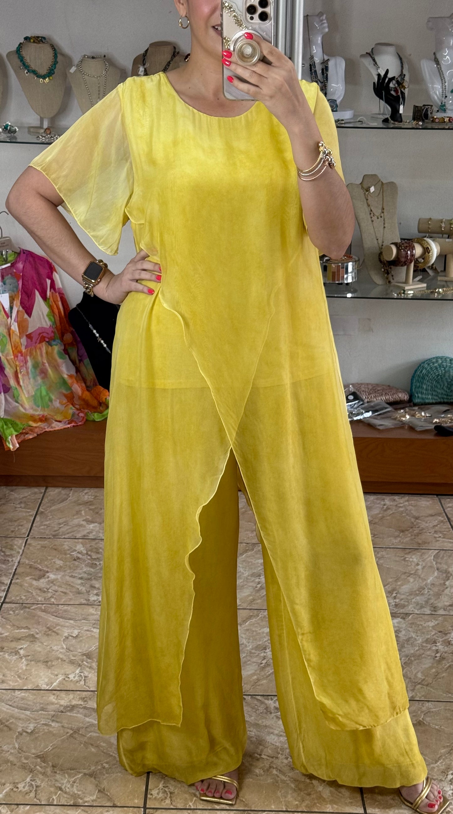 Silk OS Top and Pant Set (NO RETURNS OR EXCHANGE)