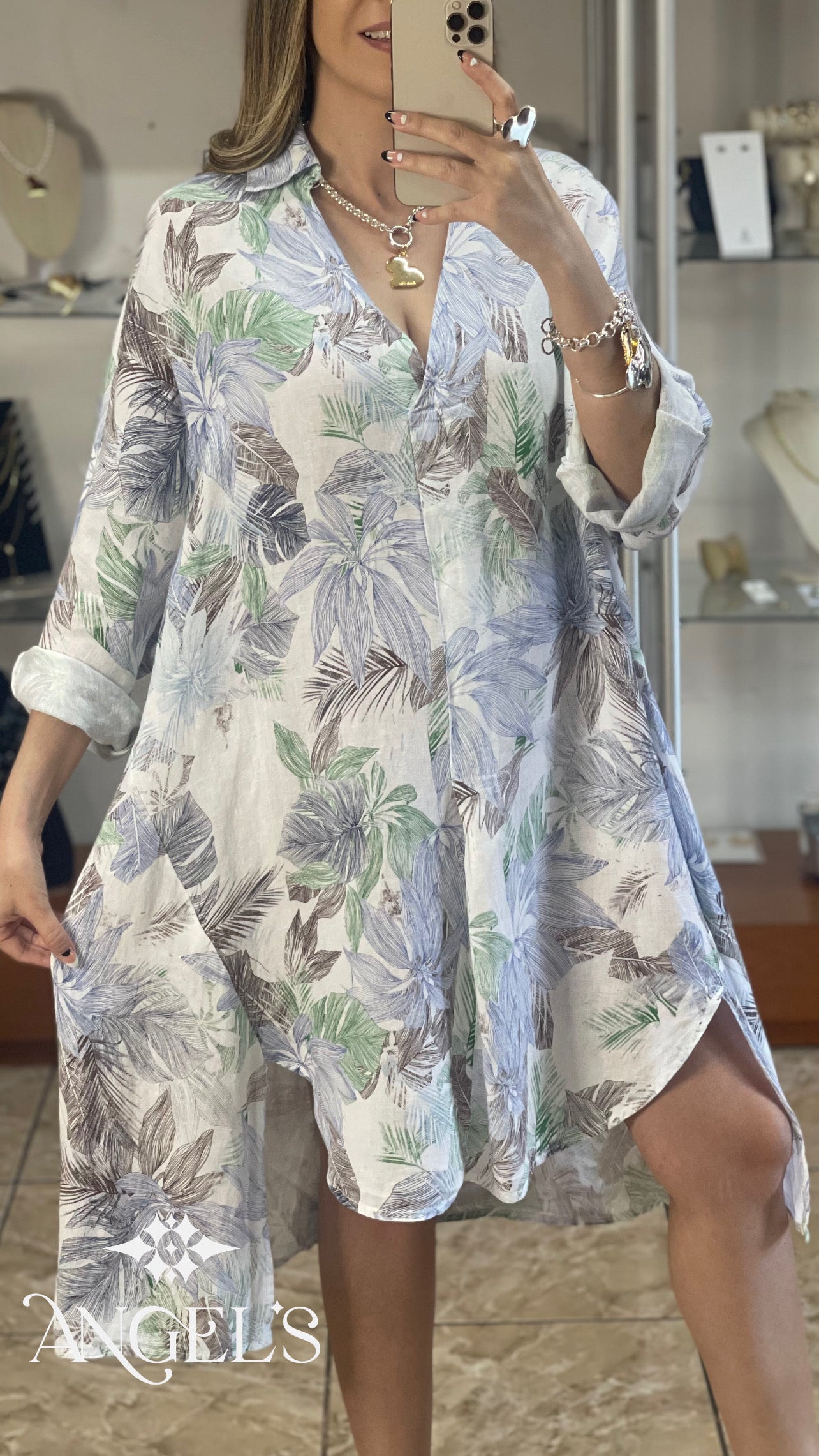 Asymmetrical OS Linen Tunic