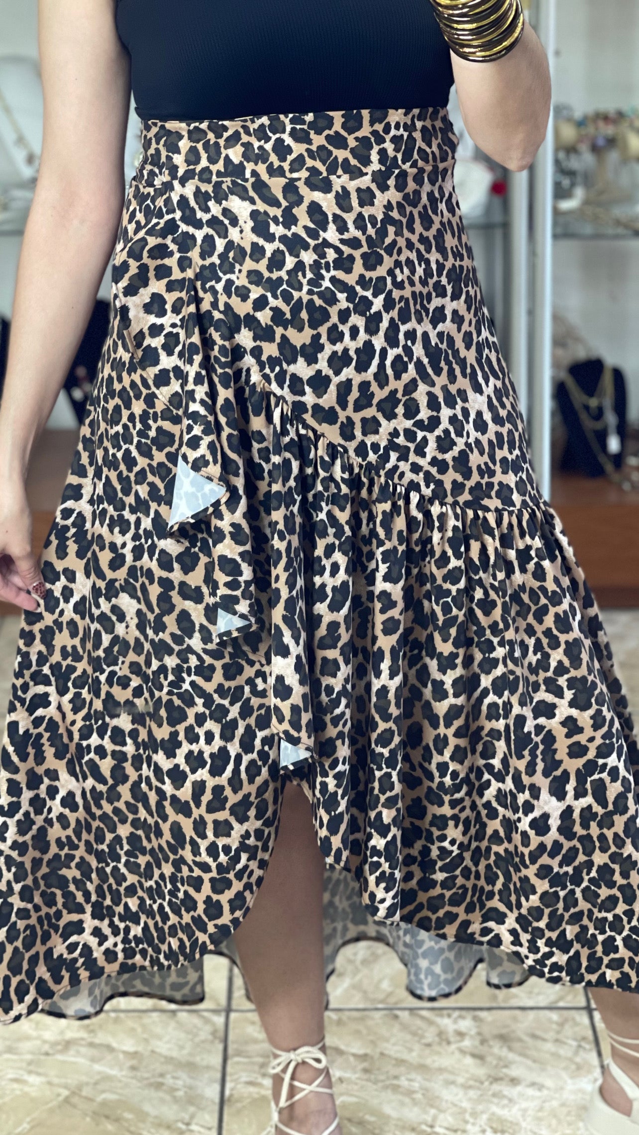 Leopard Wrap Around Skirt