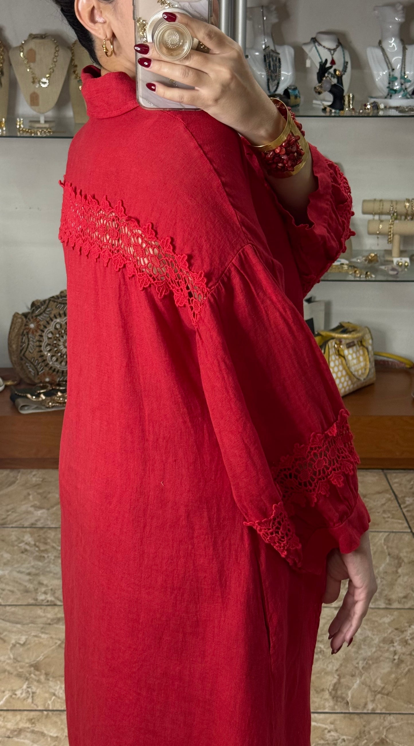 High/Low OS Linen Pant Set (FINAL SALE)