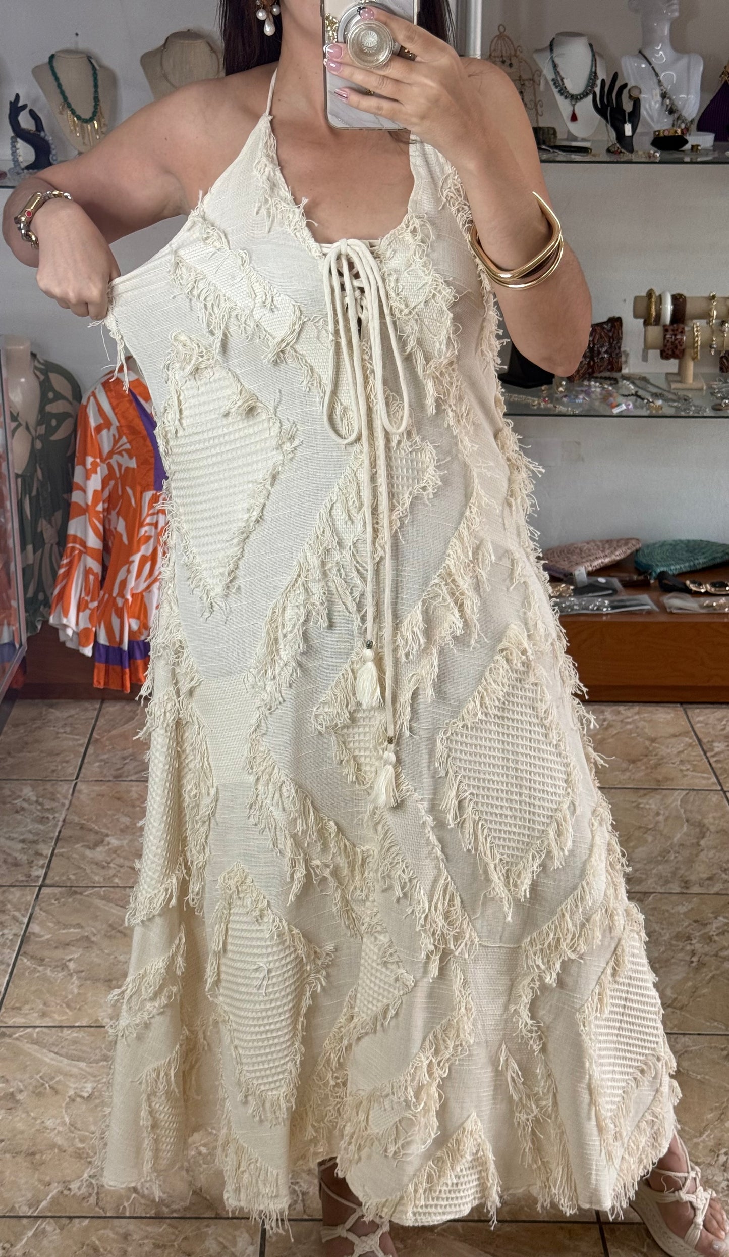 OS Halter Dress & Kimono Set (NO RETURNS OR EXCHANGE)