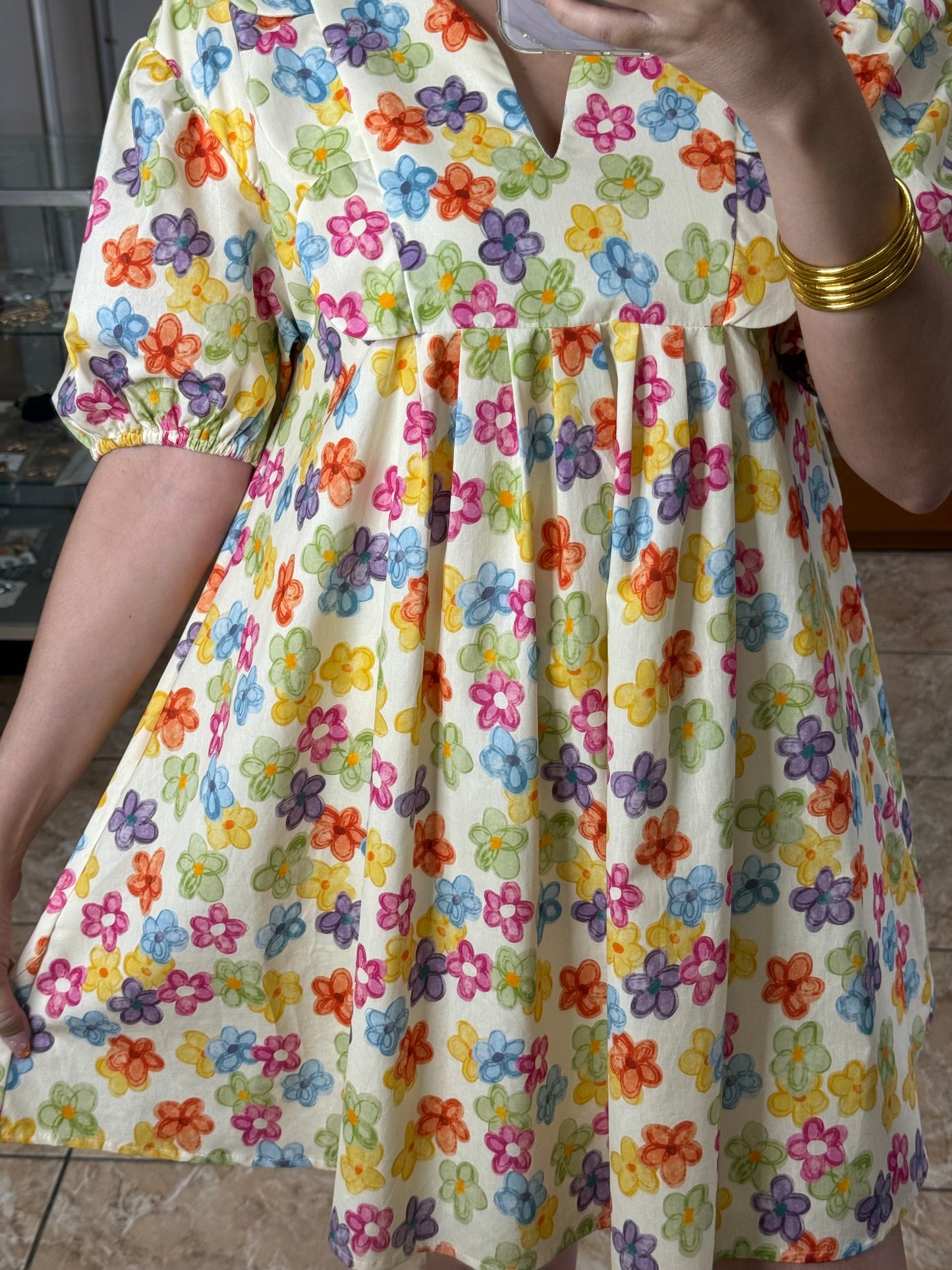 Floral Multicolor Doll Dress