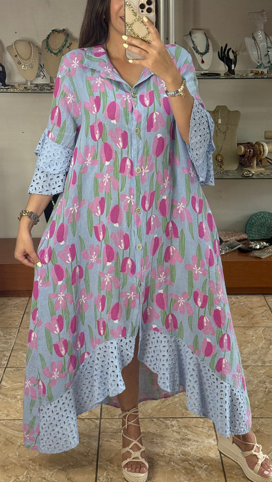 Macarena OS Floral Maxi Dress (NO RETURNS OR EXCHANGE)