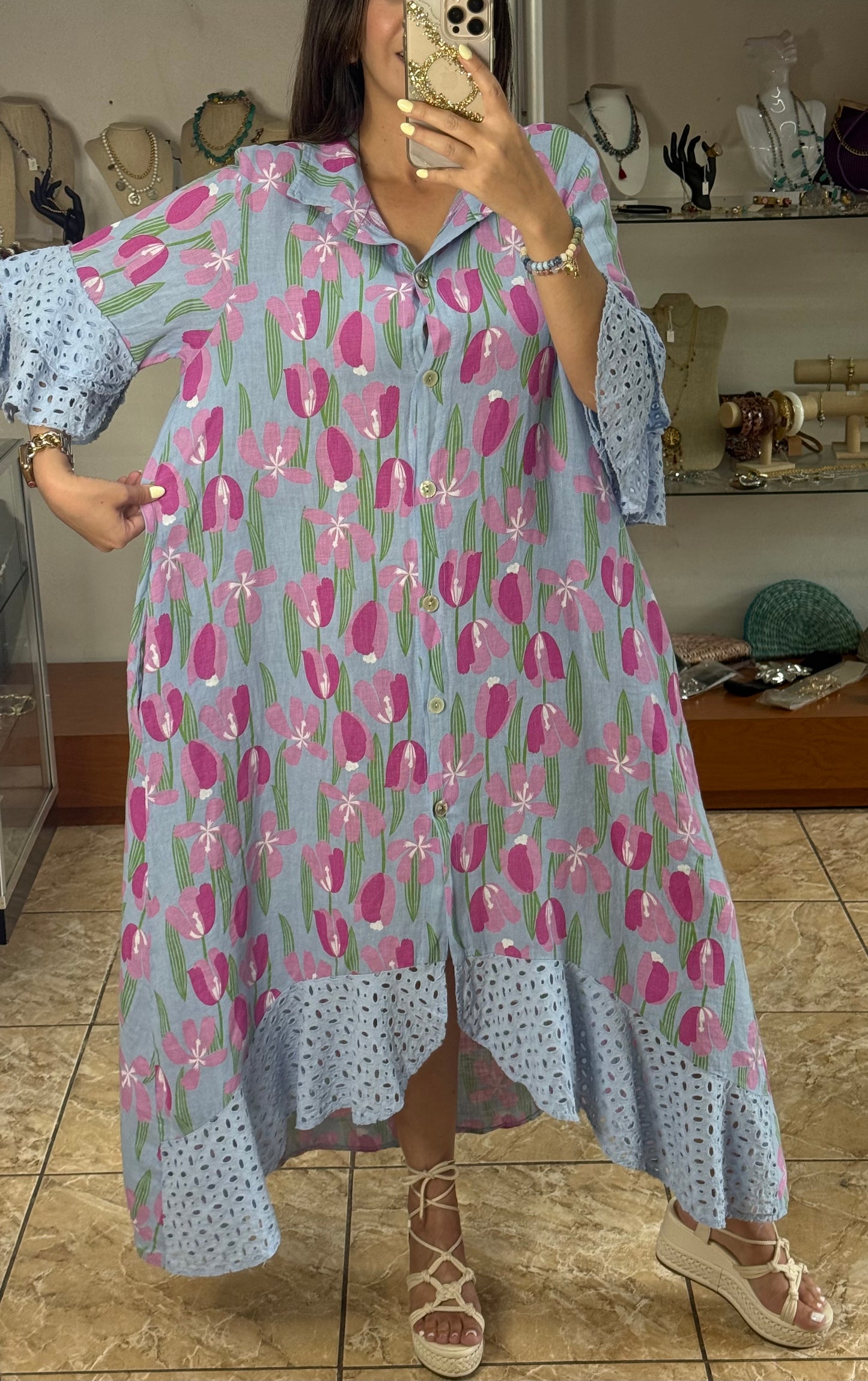 Macarena OS Floral Maxi Dress (NO RETURNS OR EXCHANGE)