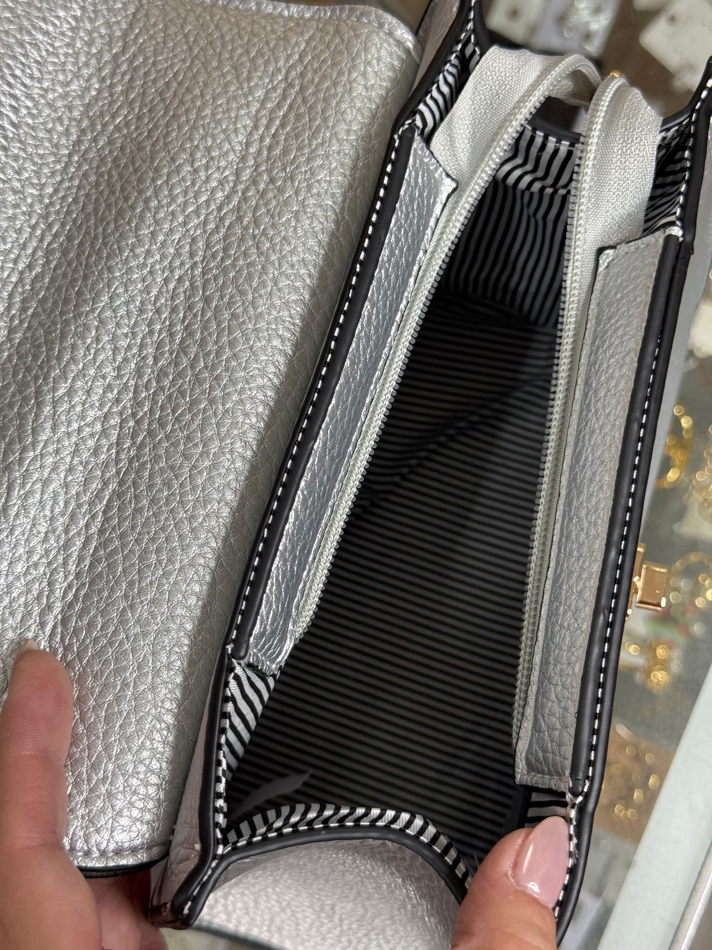 Chic Metallic Bag with Wallet (FINAL SALE)