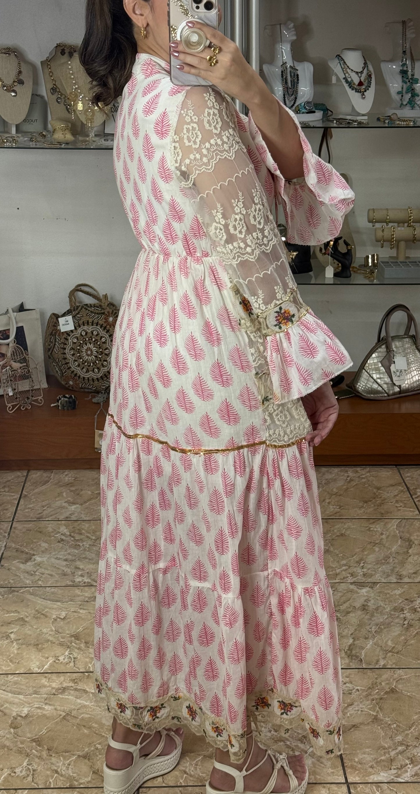 Pink OS Boho Maxi Dress (FINAL SALE)