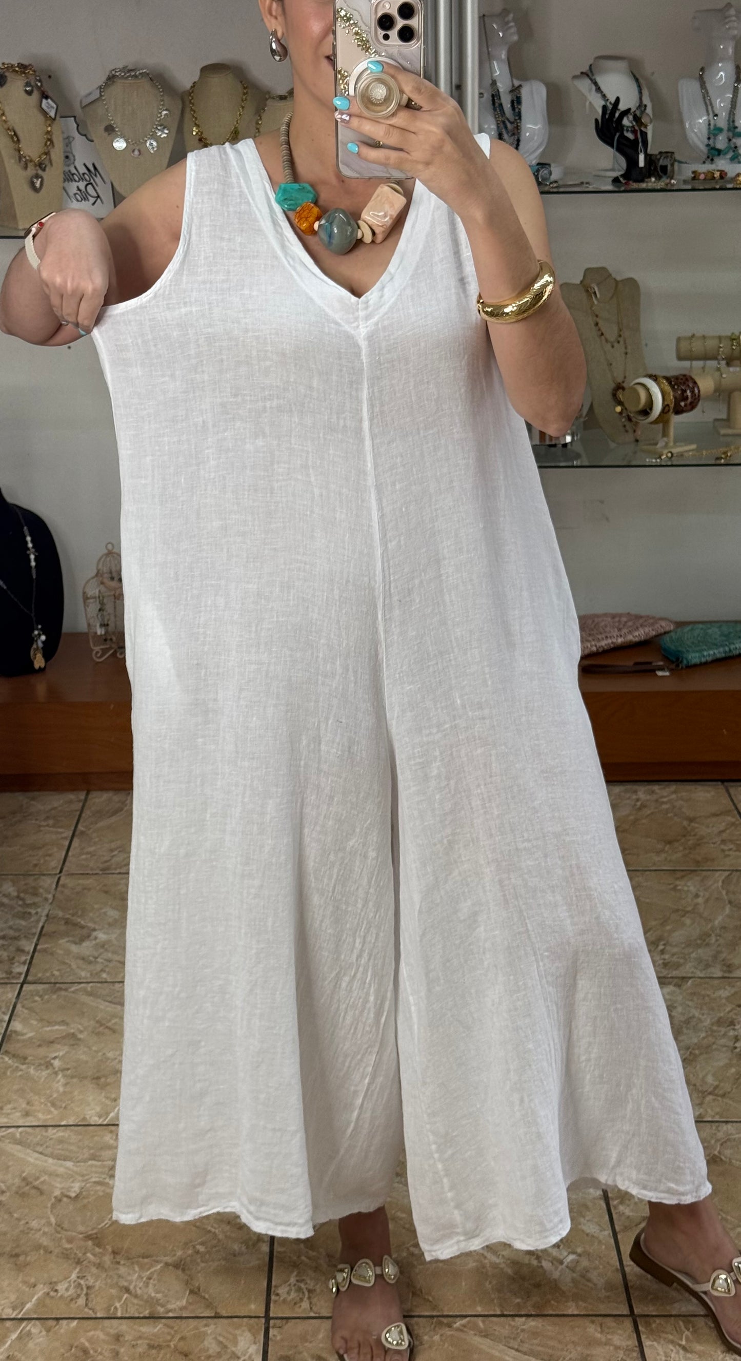 Sleeveless OS Linen Jumpsuit (FINAL SALE)