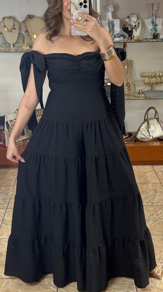 Black Off Shoulder Jumpsuit