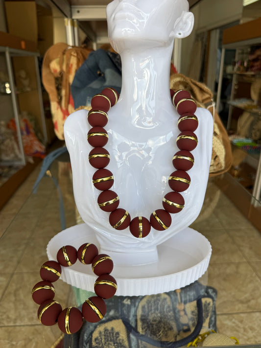 Spheres Necklace & Bracelet Set (NO RETURNS OR EXCHANGE)