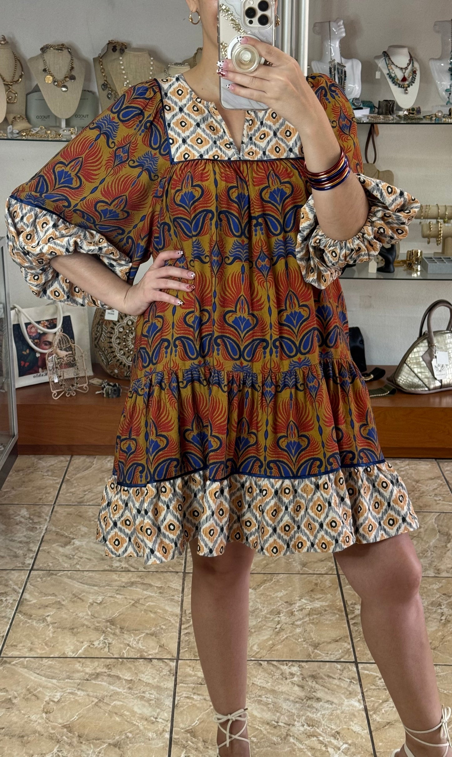 Terracotta Mix Doll Dress