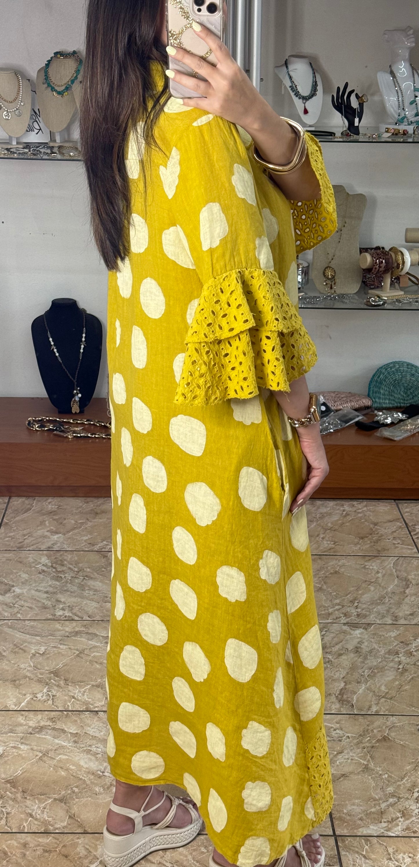 Macarena OS Polkadot Maxi Dress (NO RETURNS OR EXCHANGE)