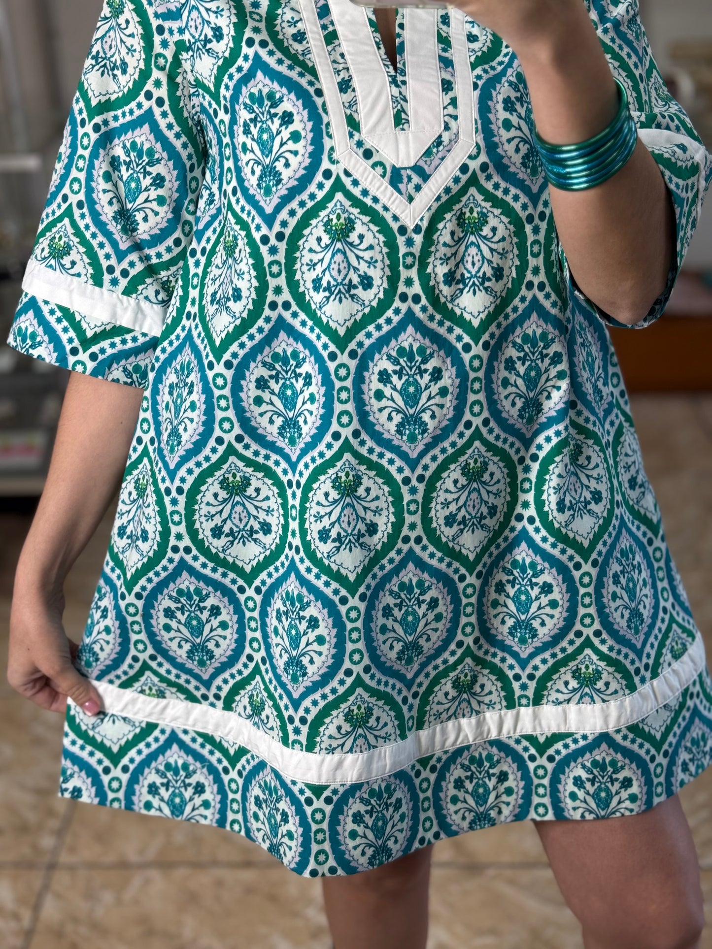 Teal Green Mini Dress (FINAL SALE)