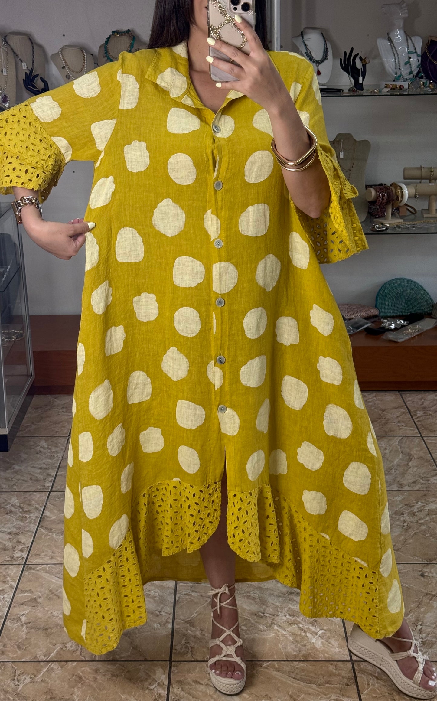 Macarena OS Polkadot Maxi Dress (NO RETURNS OR EXCHANGE)
