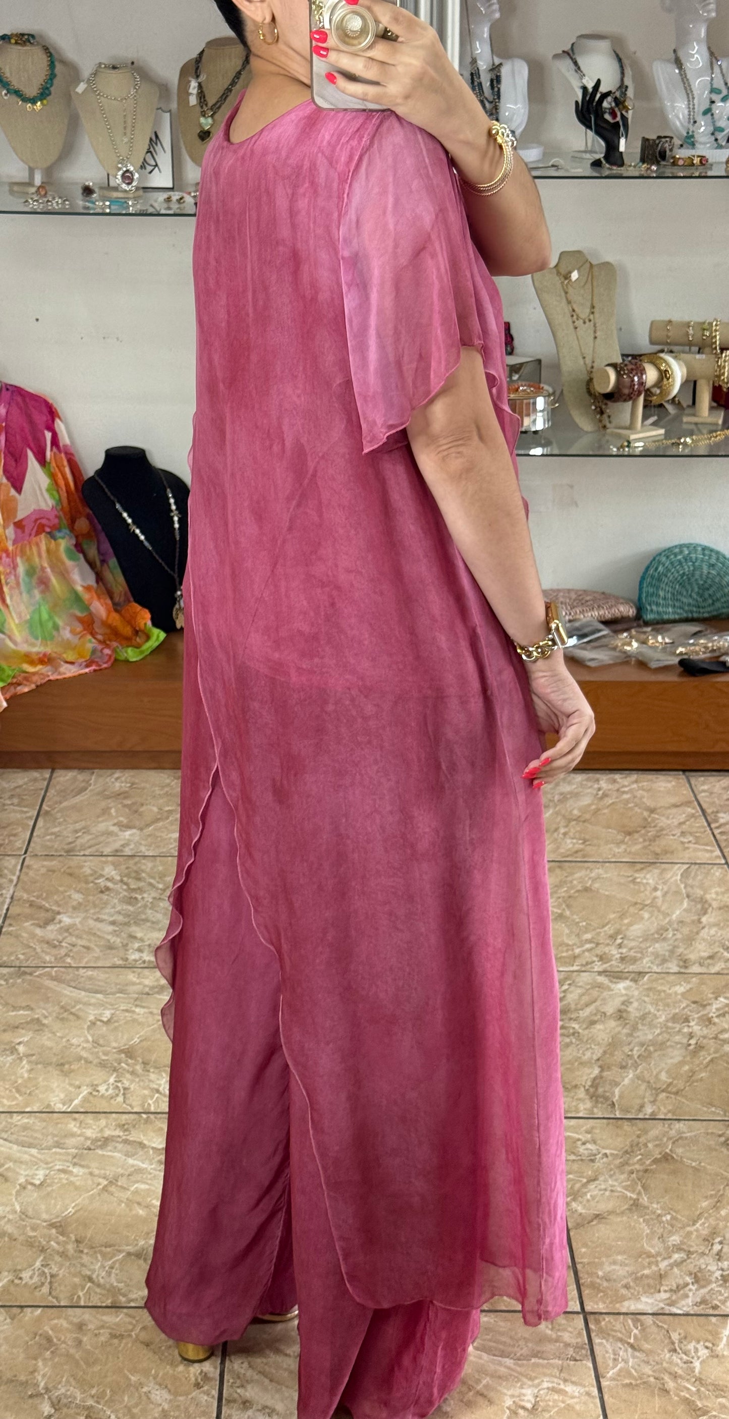 Silk OS Top and Pant Set (NO RETURNS OR EXCHANGE)