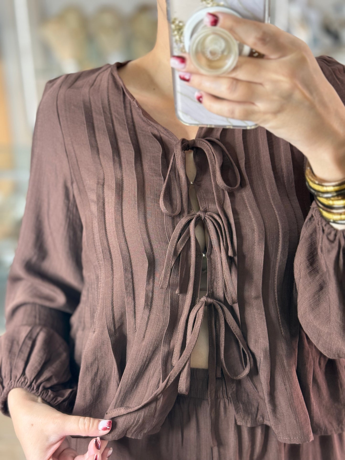 Open Top and Pant Set