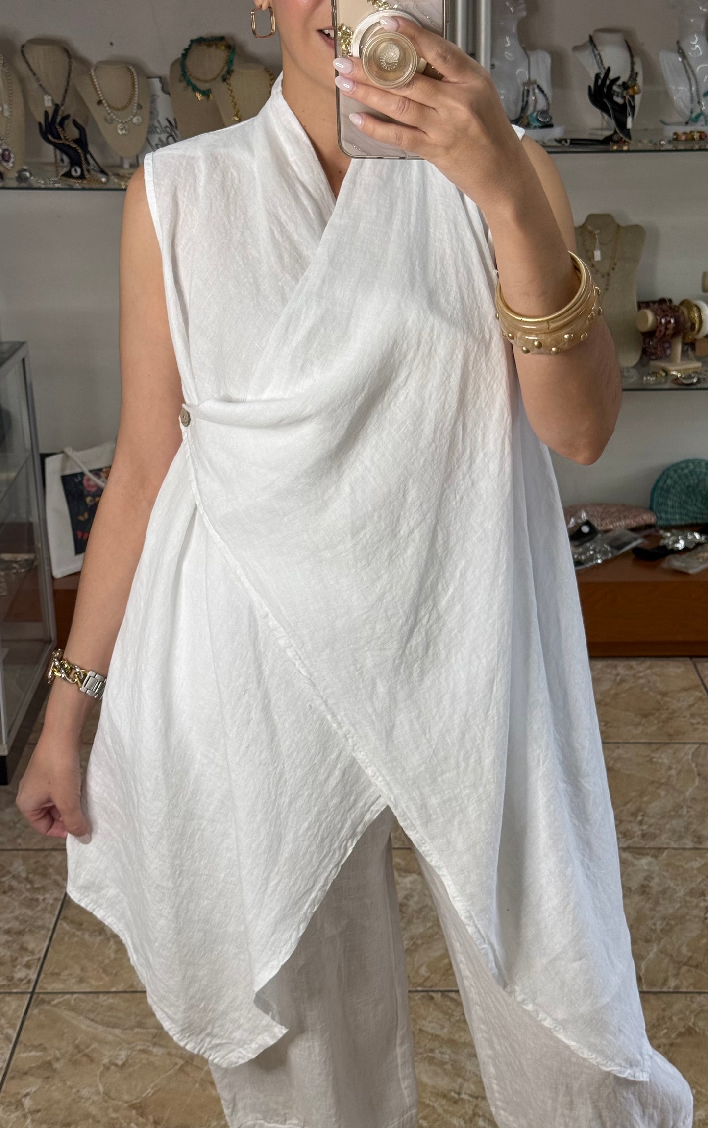 Avant-Garde OS Linen Pant Set (NO RETURNS OR EXCHANGE)