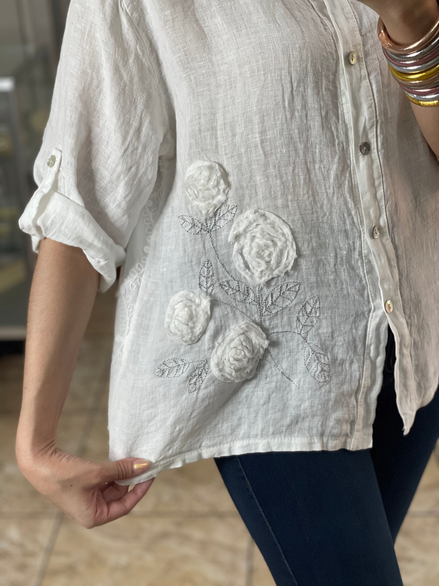 Linen/Cotton OS Top