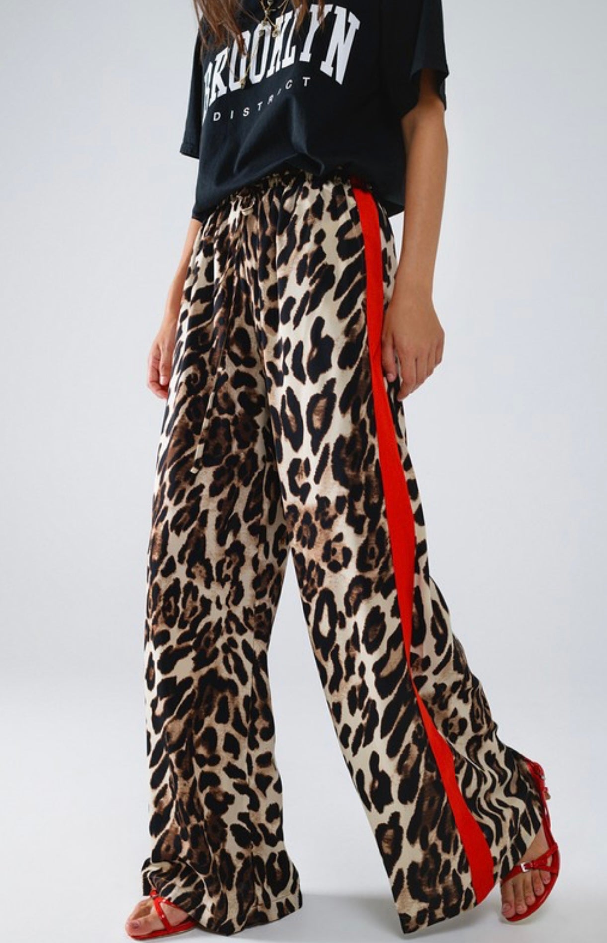 Leopard Red Line Pant