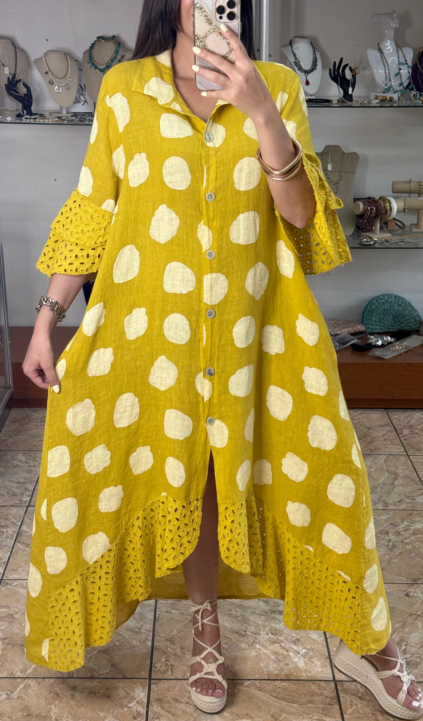 Macarena OS Polkadot Maxi Dress (NO RETURNS OR EXCHANGE)