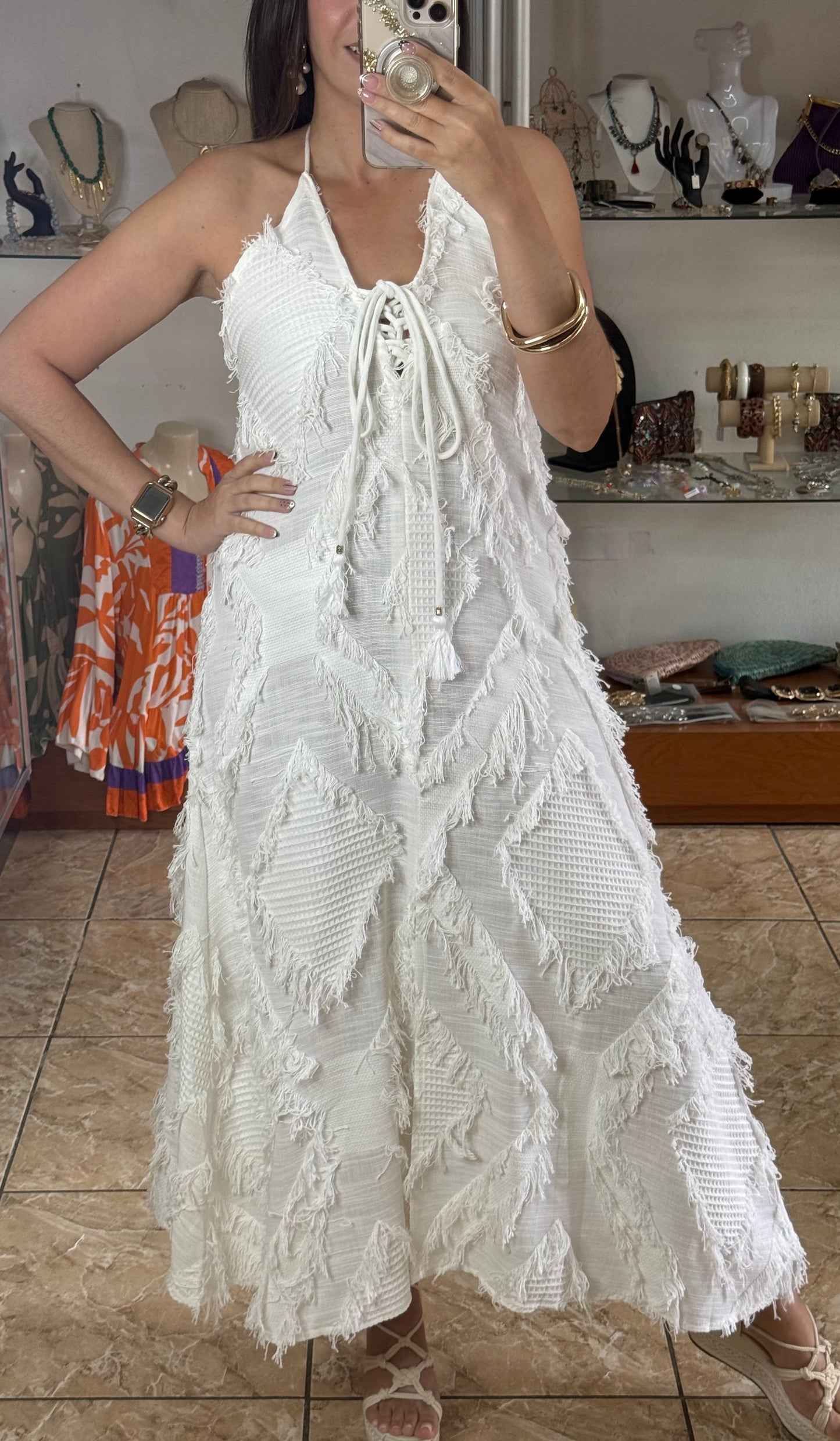 OS Halter Dress & Kimono Set (NO RETURNS OR EXCHANGE)