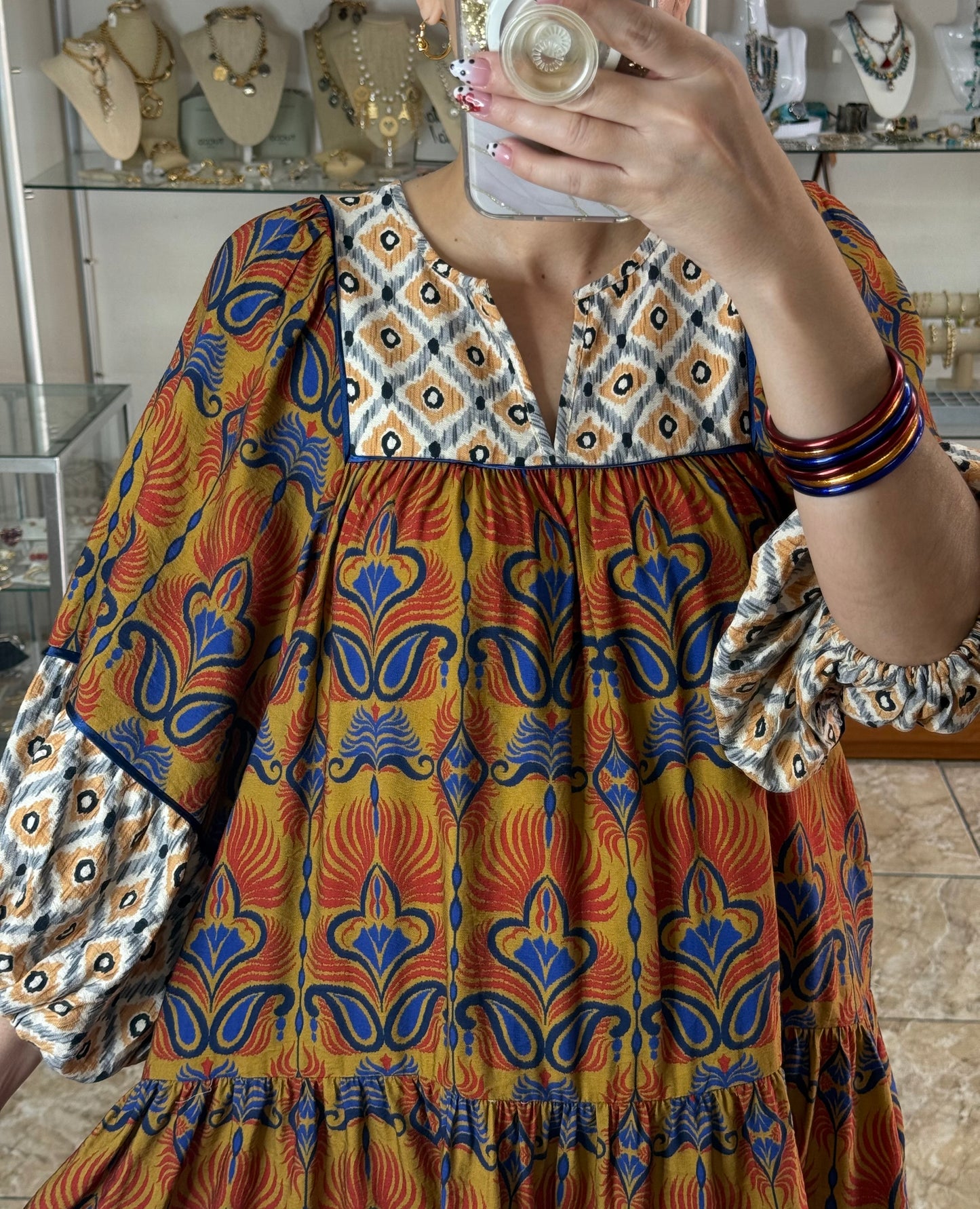 Terracotta Mix Doll Dress