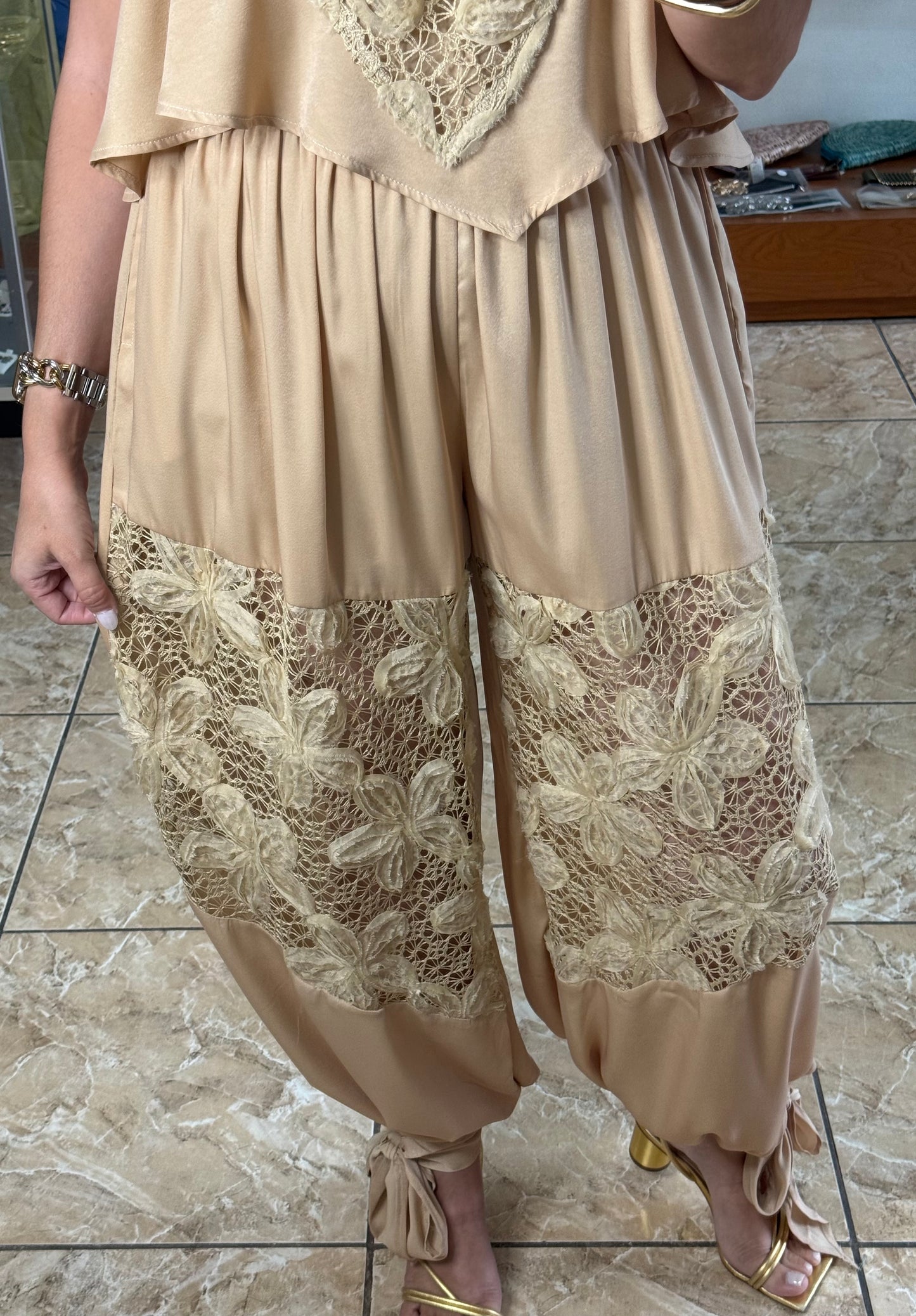 Crop Top & Harem Pants Set