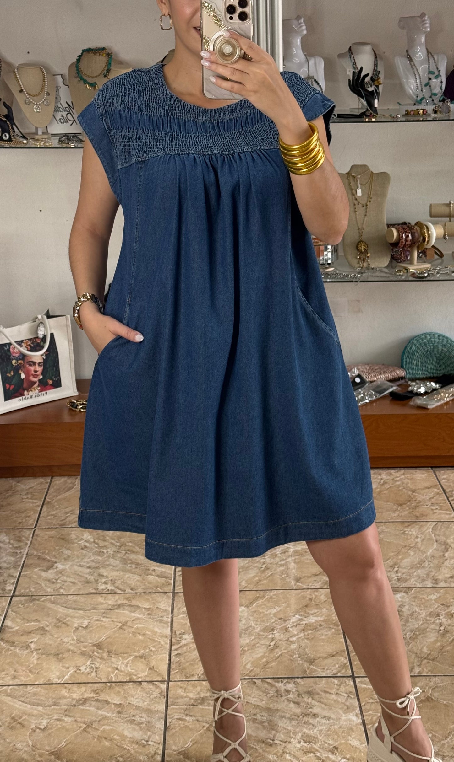 Oversize Fit Denim Dress