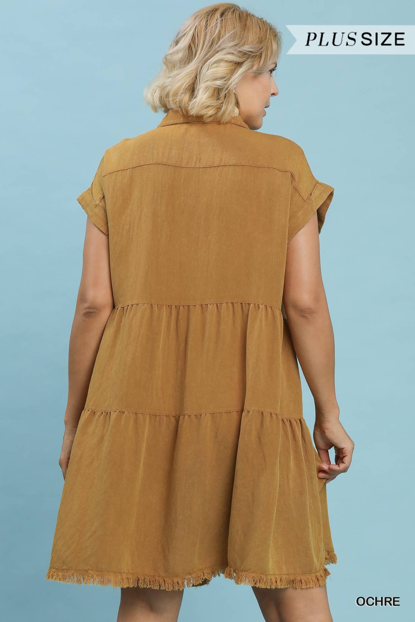 Button Down Mini Dress (PLUS)