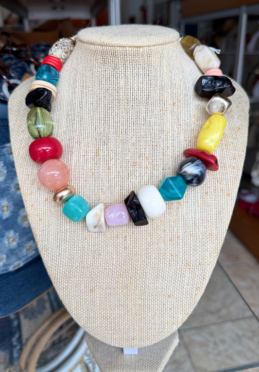 Mix Beads Multicolor Necklace (NO RETURNS OR EXCHANGE)