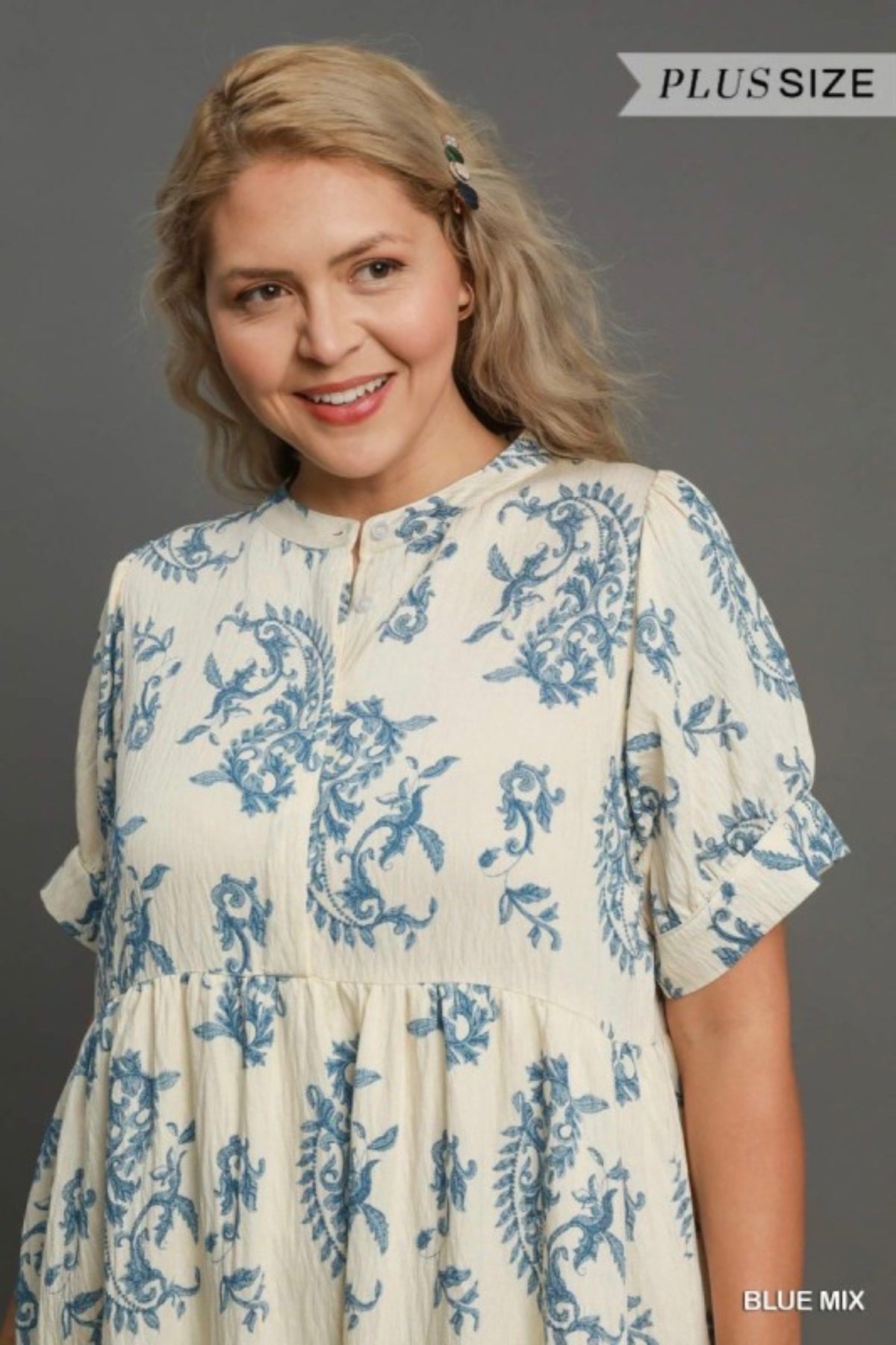 Tiered Textured Midi Dress (PLUS)