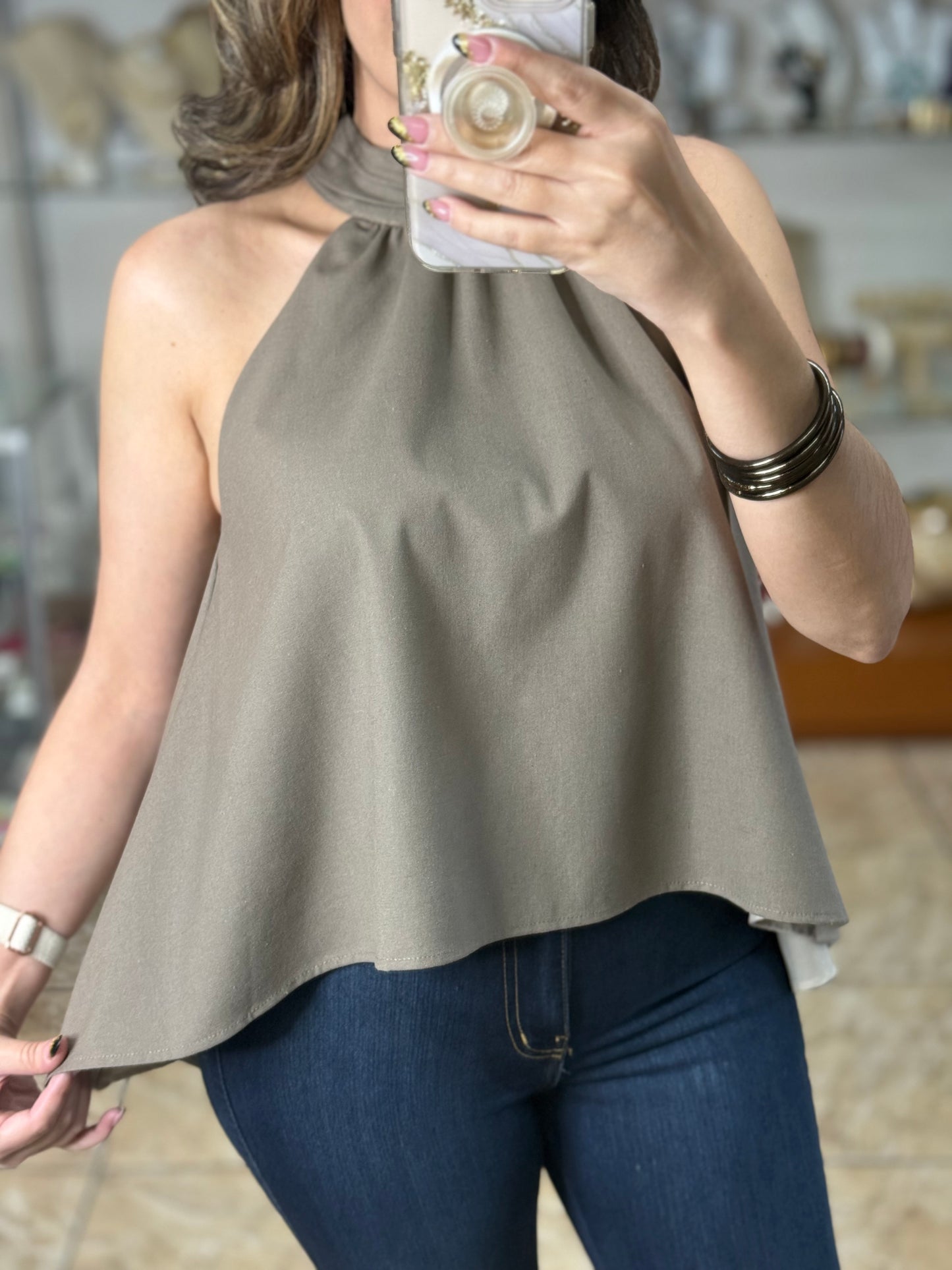 Halter Mocha High/Low Top