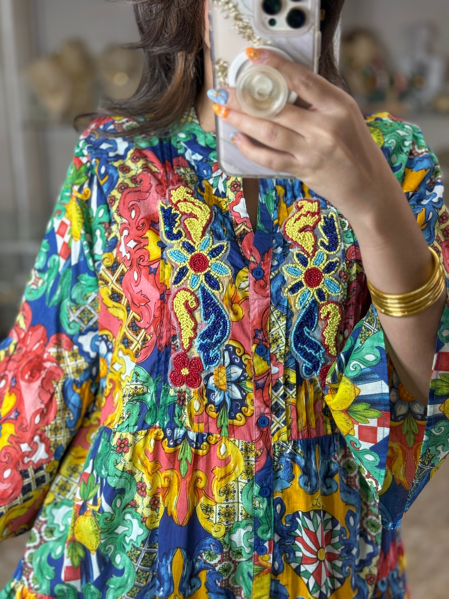 Beaded OS Boho Dress