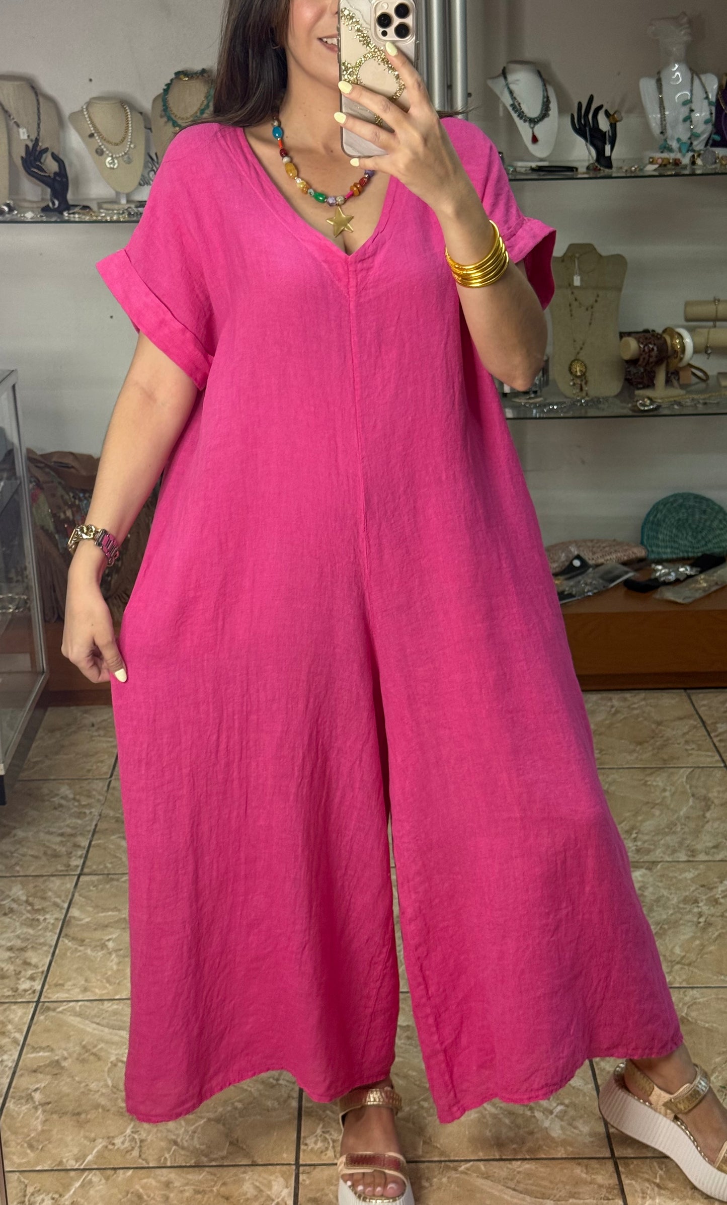 OS Linen Jumpsuit (NO RETURNS OR EXCHANGE)