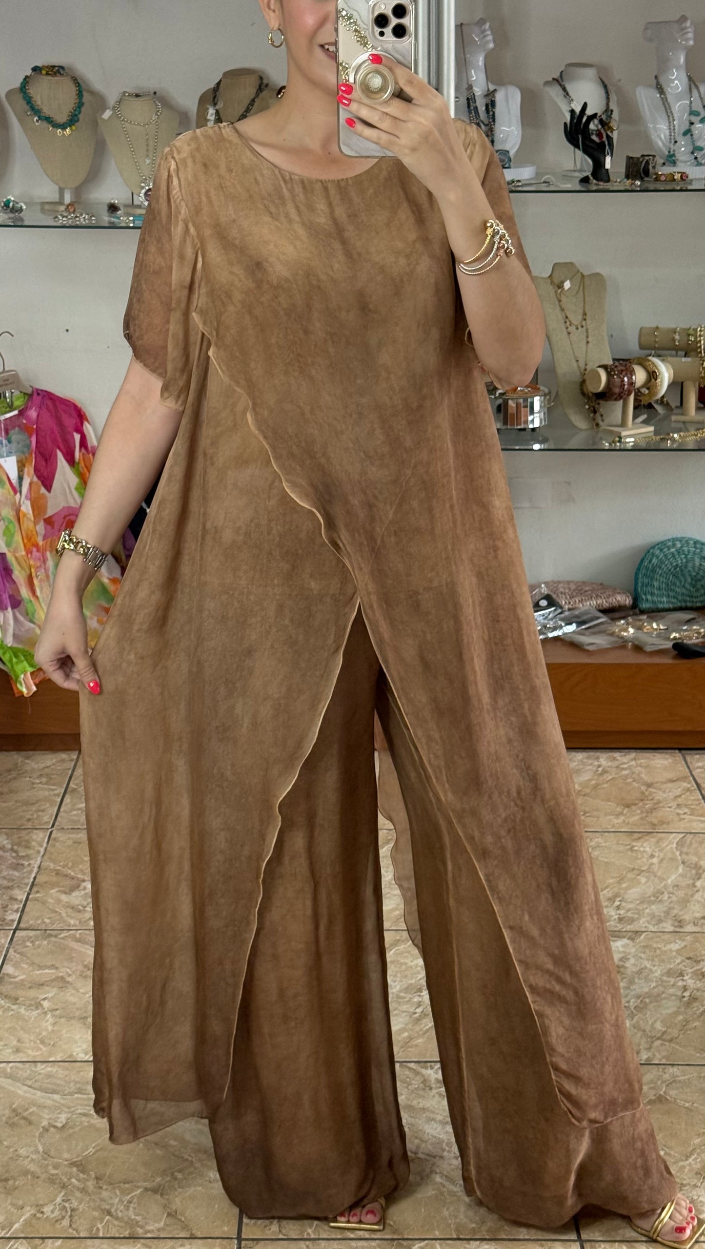Silk OS Top and Pant Set (NO RETURNS OR EXCHANGE)