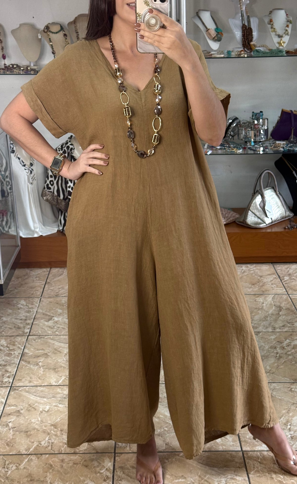 OS Linen Jumpsuit (NO RETURNS OR EXCHANGE)