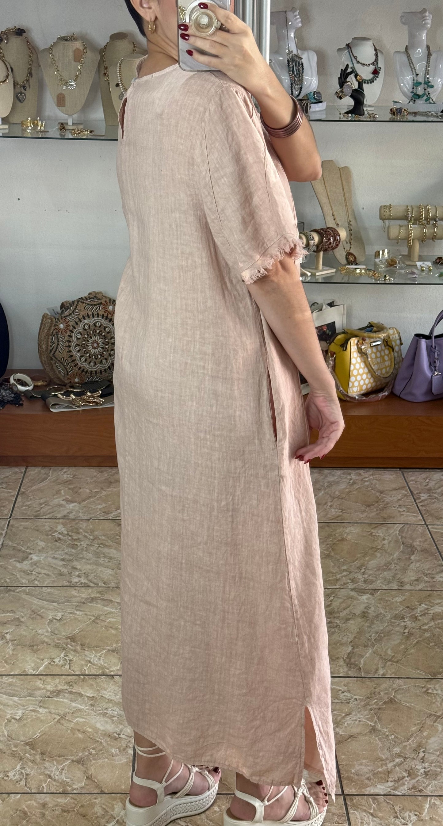 Linen OS Maxi Dress (FINAL SALE)