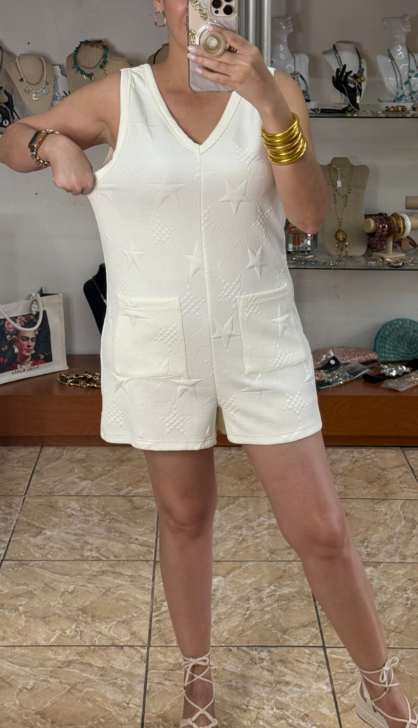 Off White Stars Romper