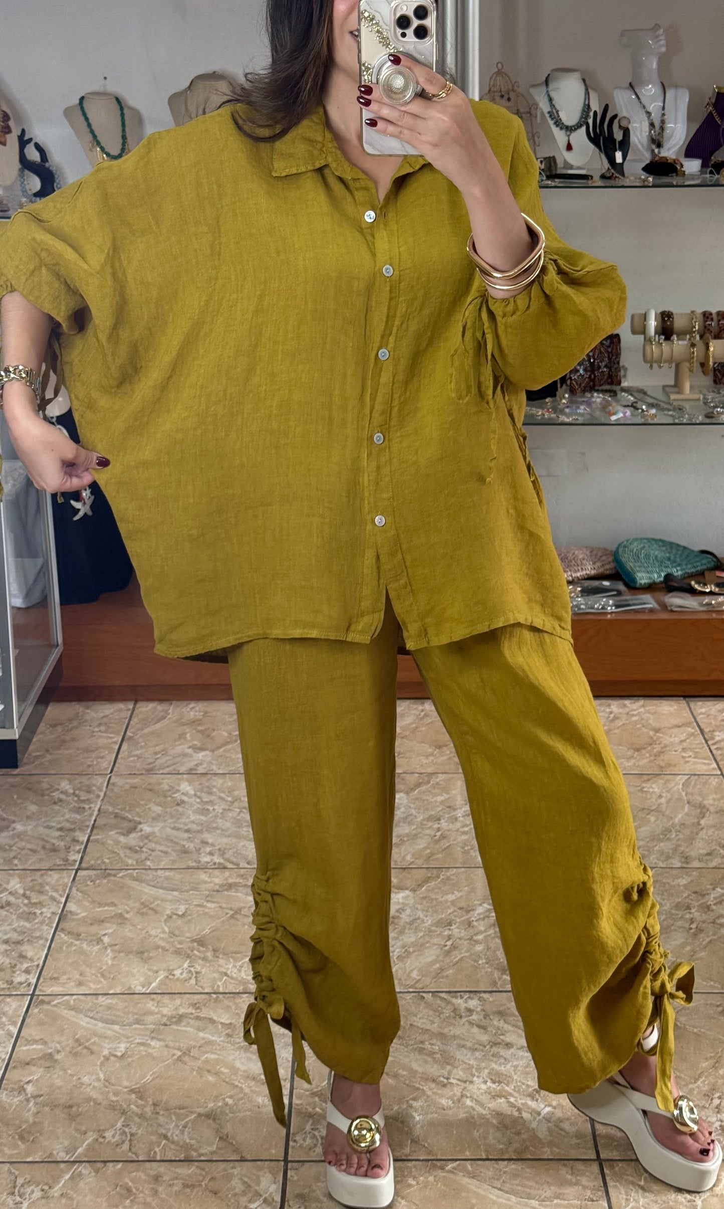 Amanda OS Linen Set (NO RETURNS OR EXCHANGE)
