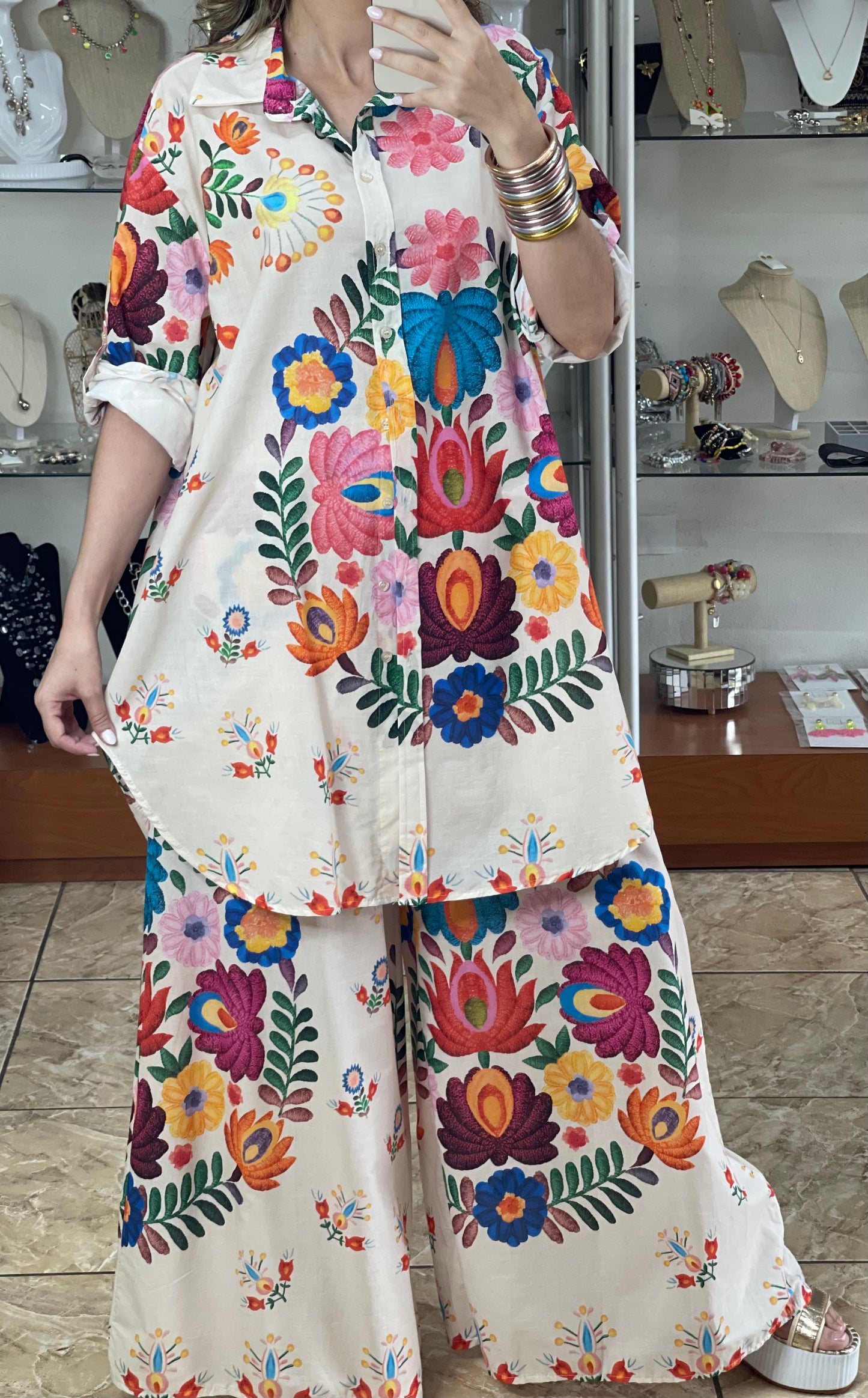 Tunic and Pant Floral Set