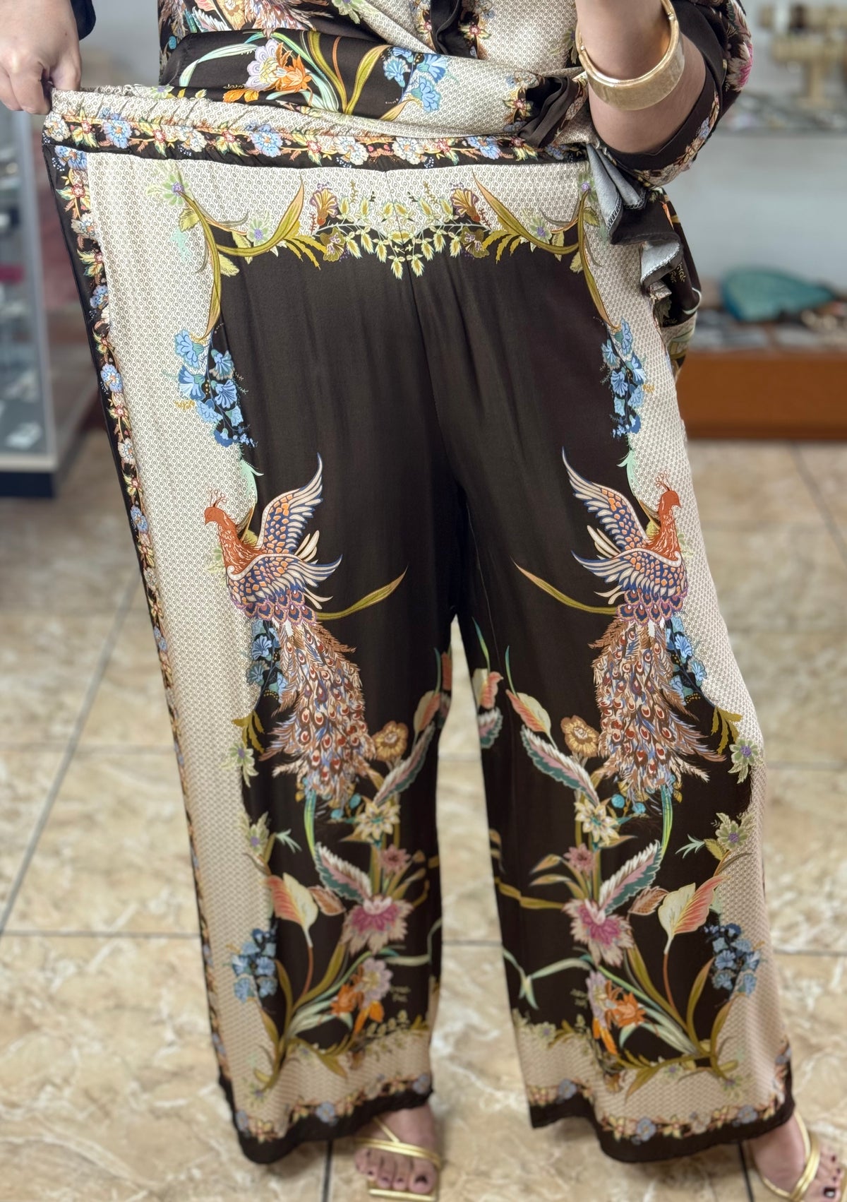 Birds & Flowers OS Satin Set (NO RETURNS OR EXCHANGE)