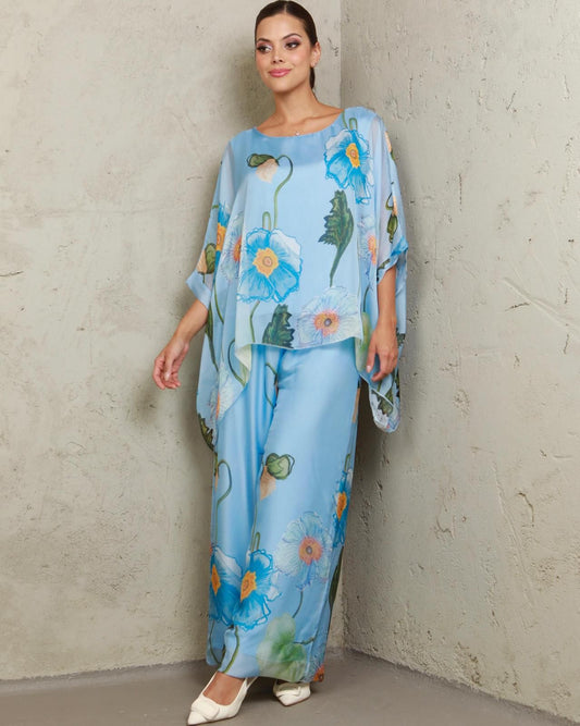 Poppy Silk OS Top and Pant Set (FINAL SALE)