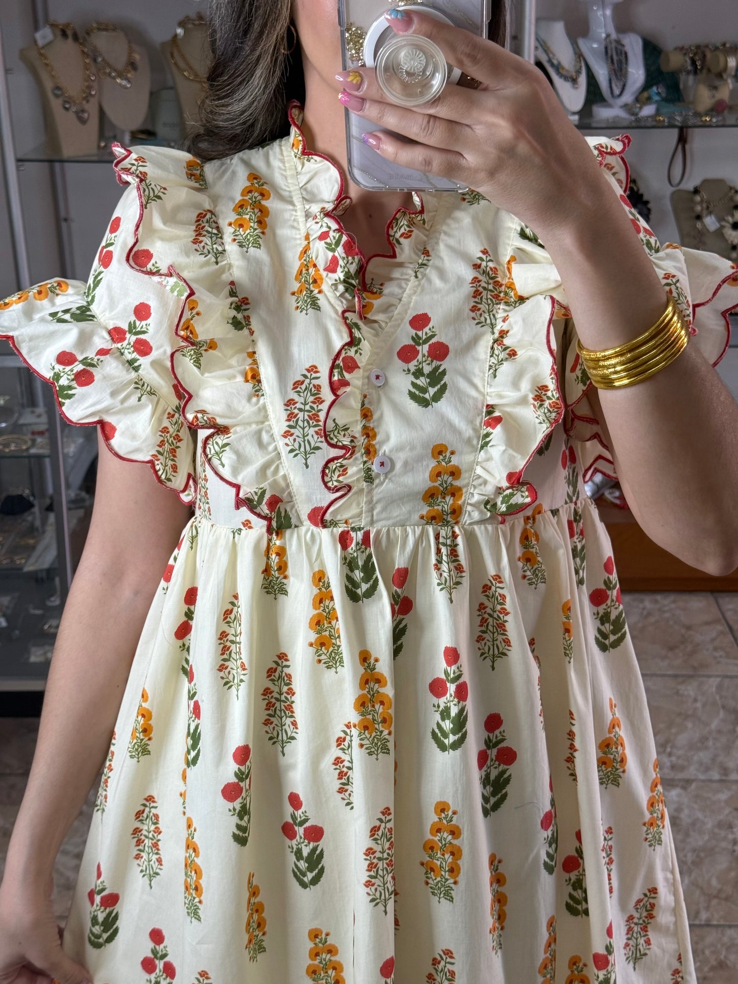 Spring Floral Doll Dress